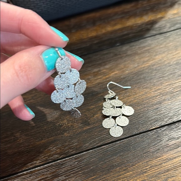 Elegant Silver Chandelier Earrings - Picture 2 of 2